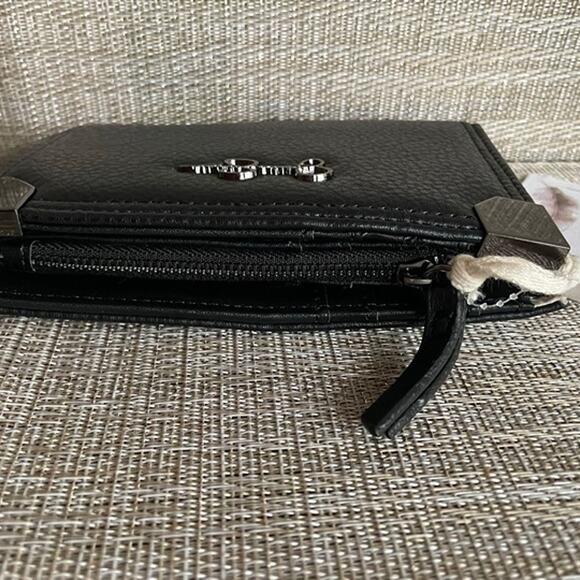 Brand New Jessica Simpson Small Coin Zip Around Wallet Black - Picture 7 of 7